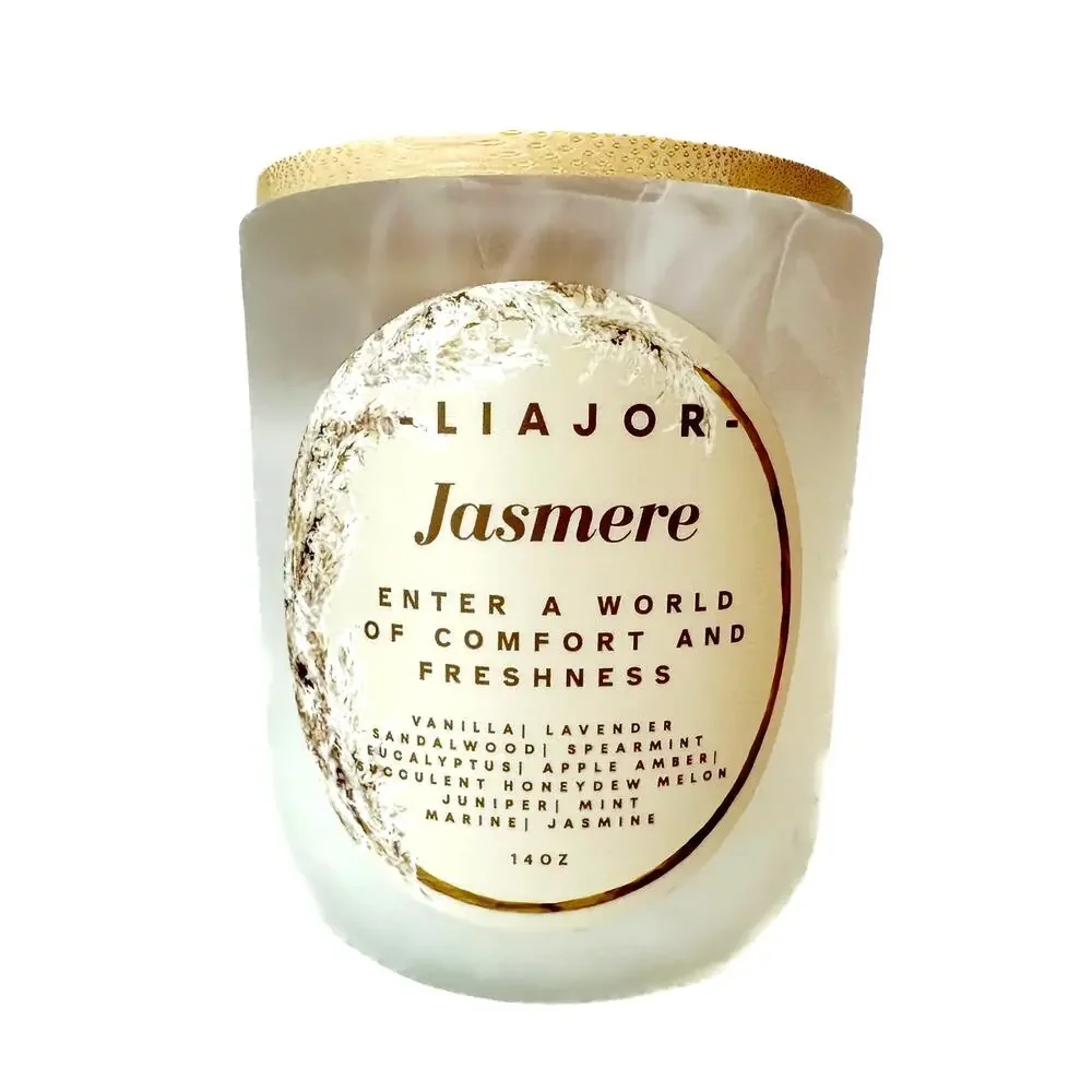 Liajor Jasmere Organic Soy Wax Double Wick Candle 14oz